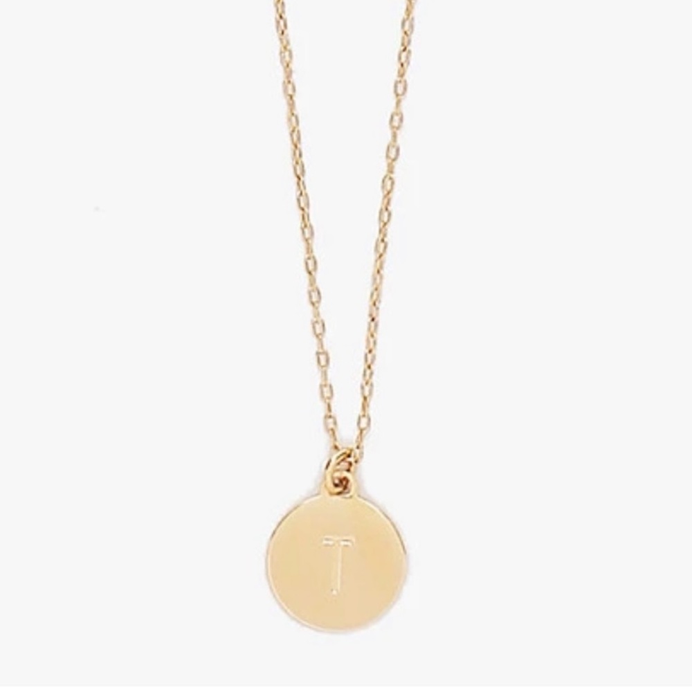 $48 Kate Spade Initial  “T” Mini Initial Pendant Necklace
